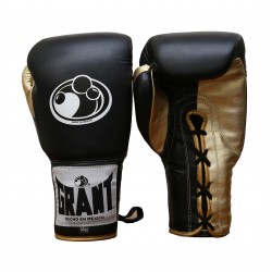 High Quality Pro Fighter Black Golden Grant Boxing Gloves 