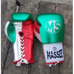 Multi Color Leather Boxing Gloves 