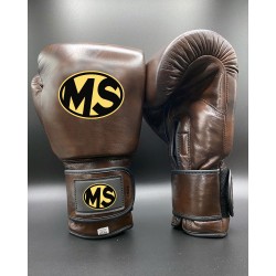 Chocolate Brown Leather Boxing Gloves 16oz