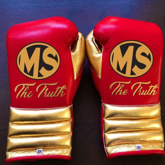 MASSEE Authentic Pro Punchers Gloves 12 oz - METALLIC / RED