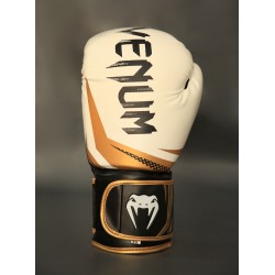 Venum Elite Boxing Gloves Golden white color 