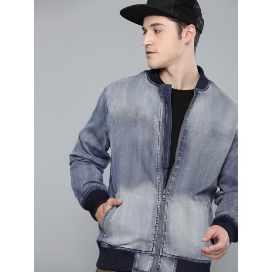 New Arrival 2020 Fall Fashionable Casual Loose Embroidered Letters Denim Jeans Jacket For Men 