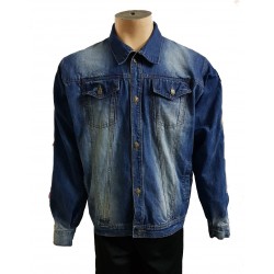 New Fashion Wholesale Plain Washed Cotton Casual Men's Denim Jeans Jacket 