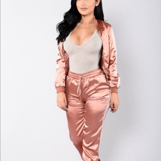 Wholesale Peach Color women Silk Satin 