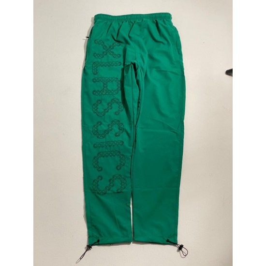 Green Sweat Pant Microfiber Twill Sports Jogging Trouser 
