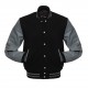 Black and Gray Letterman Varsity Jacket 