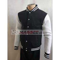 Wholesale Men Custom Cotton Fleece Baseball Jacket Letterman Blank Varsity Jacket 