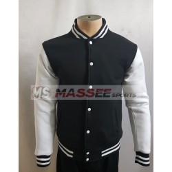 Wholesale Men Custom Cotton Fleece Baseball Jacket Letterman Blank Varsity Jacket 