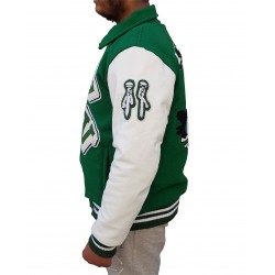 Louis Vuitton  Green and White Varsity Letterman Jacket 