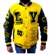 Yellow and Black Letterman Varsity Jacket 