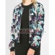 New Fashion Custom Print Polyester Floral Bomber Parka Ladies Spring Jacket