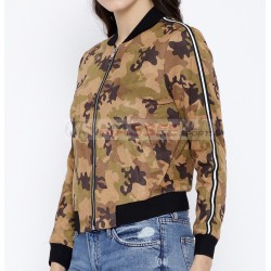 High quality fashion woman clothing long sleeve embroidered satin fabric bomber lady jacket 