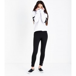  Women's Loose Striped Long Sleeve Crop Top Pullover Sweatshirt Black White
