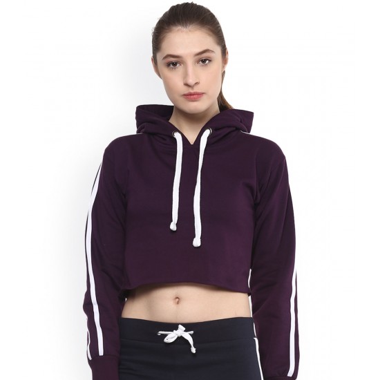 50/50 blend fleece crop top hoodie custom blank women cropped hoodie jumper hoodies 