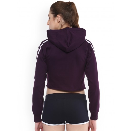 50/50 blend fleece crop top hoodie custom blank women cropped hoodie jumper hoodies 