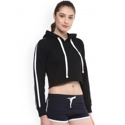 Custom Women Letter Printed Cropped Hoodie Hot Girls Slim Fit Pullover Hoodie 