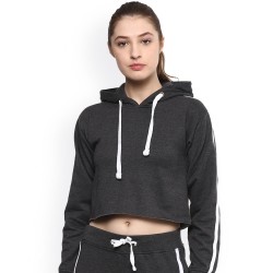 100% Cotton Pullover Printing Streetwear Blank clothes Plain Crop Top Custom Women Hoodies