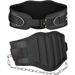 High Quality Thick Neoprene Buckle Dip Belt With Chain Weight Lifting Belt