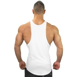 Low Price Custom Print Cotton Stringer Gym Fitness Singlet 