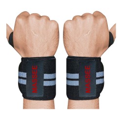 Professional Nylon Wrist Wraps Grabbers Thick Padded Dead Weight Lifting Straps