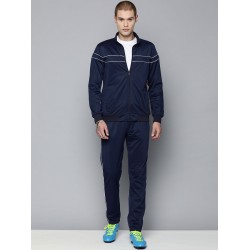 Navy blue tracksuit women mens slim fit tracksuit microfiber polyester tracksuit 