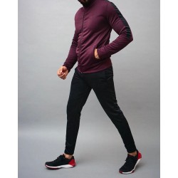 Wholesale Pakistan Massee Sports Maroon Black Polyester Dri-Fit Products Blank Microfiber Tracksuit 