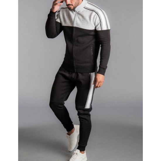  Hot Sale Customized Men Tracksuit Men Fleece Lining Sweat suit Custom Made Men Jogging Suit 