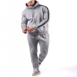 Wholesale sport winter suits 100% tracksuit fabric jogging suits men blank plain black tracksuit