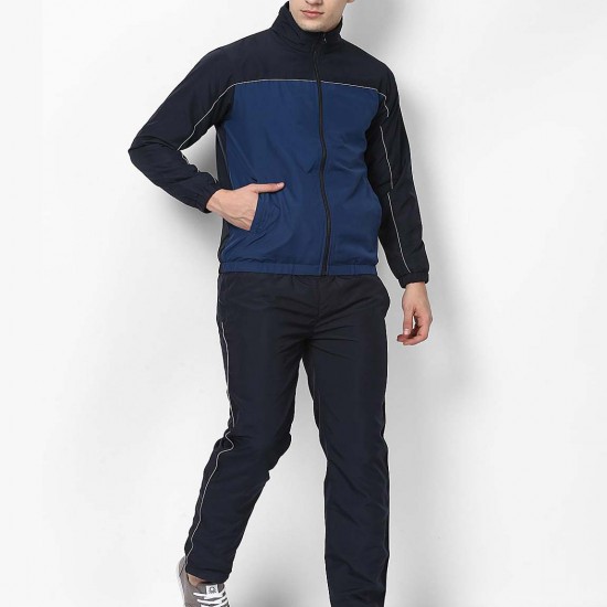 Custom Blank Sportswear Microfiber Polyester Zipper Jacket Mens Sports Tracksuit 