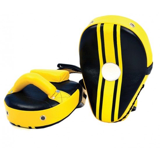 Black & Yellow Wholesale new style boxing mitts round custom focus pads 