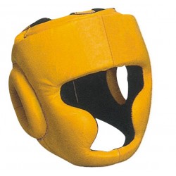 Yellow Color Leather Boxing Head Guard Head protection guard 