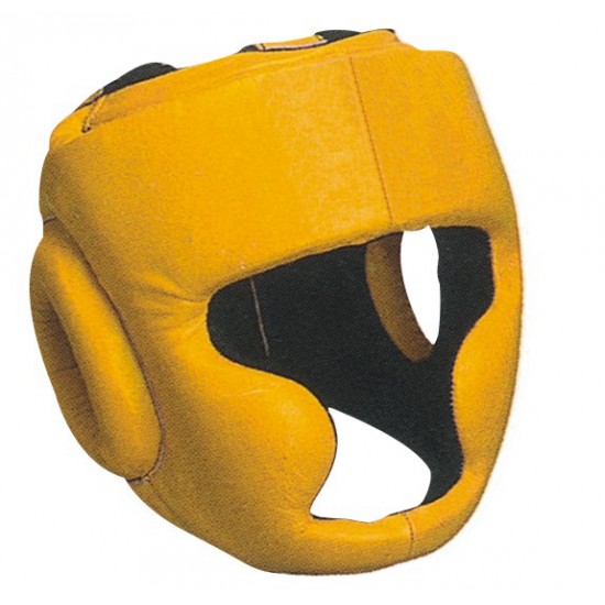 Yellow Color Leather Boxing Head Guard Head protection guard 