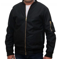 CWU MA1 Flight Jacket Mens Bomber US PIlot Air-force Biker Security Wear Black