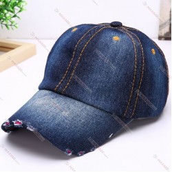 Denim wholesale Baseball Cap Custom 3D Embroidery Logo high quality Baseball Cap Baseball