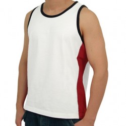 Polyester men Gym vest Solid color customs logo Slim fit running tank tops